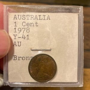 AUSTRALIA 1 cents 1978 AU BRONZE coin